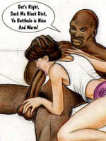 Interracial cartoons huge black cock and two white bitches